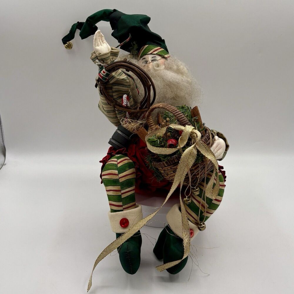Vintage Santa Claus Father Christmas Shelf Sitter Handmade Holiday Decor